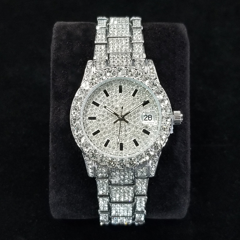 Jewelry Watches Silver - Elegante diamante relógios moda feminina prata