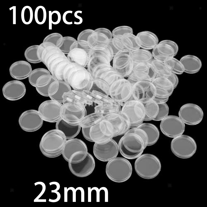Collectors Coins Jewelry & Watches Of Smithtown - 100 Peças de Cápsulas Plásticas Redondas