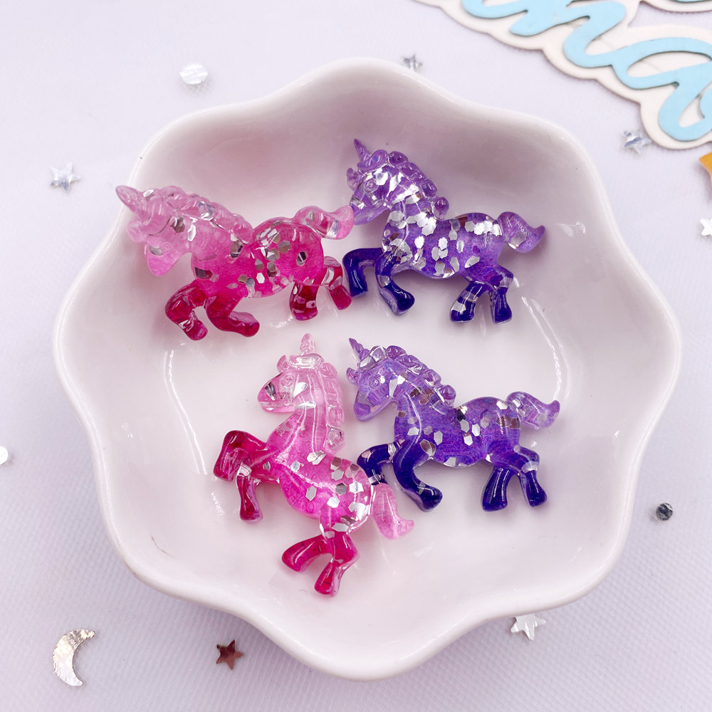 Paradise Jewelry & Watches Dolphin Mall - 6 pçs resina colorida glitter 3d