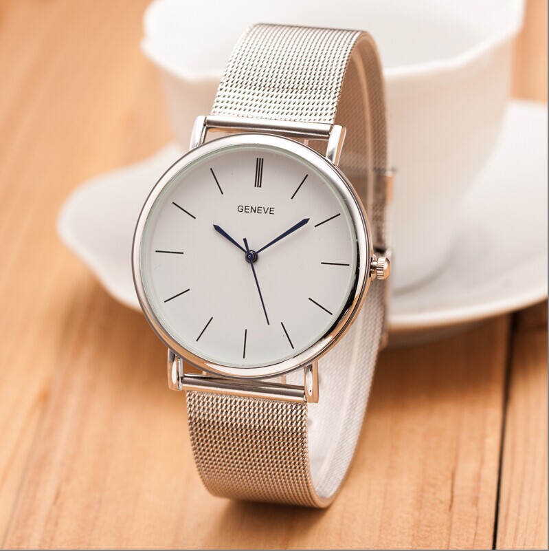 Jewelry Watches Silver - Novo famoso prata casual genebra relógio