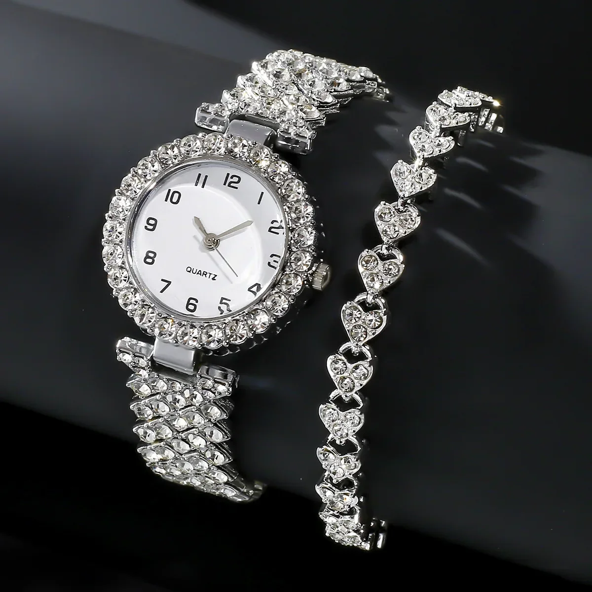 Jewelry Watches Silver - 1 pçs/2 pçs moda de luxo