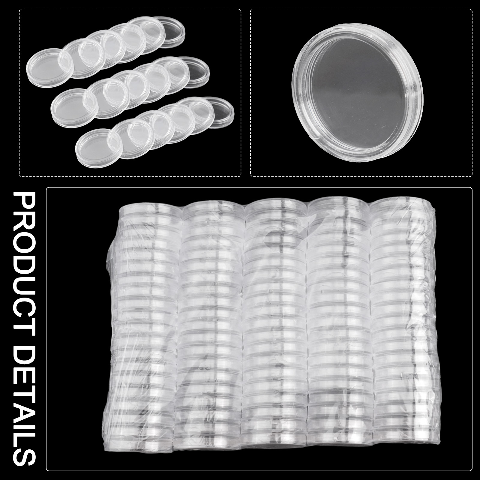 100 Peças de Cápsulas Plástica - Collectors Coins Jewelry & Watches Of Smithtown avaliação e preço