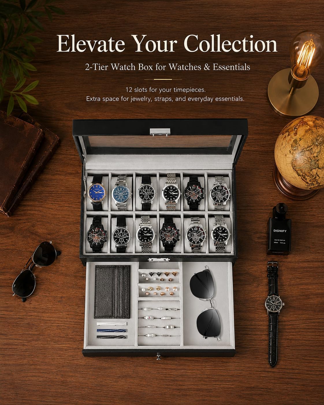 Organizador de Relógios para H - Jewelry Watches Box avaliação e preço