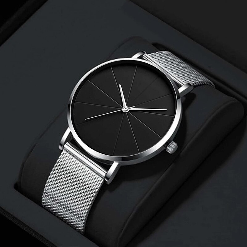 Moda masculina negócios relógi - Jewelry Watches Silver avaliação e preço