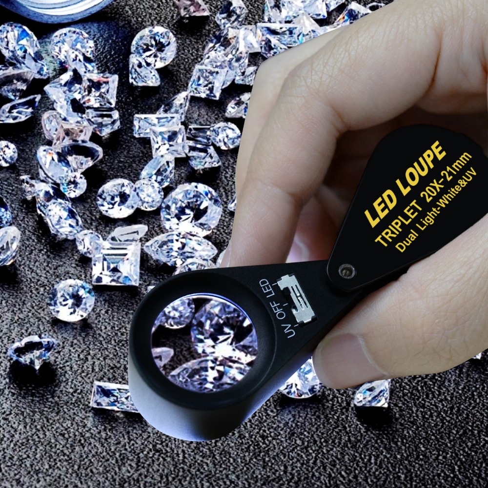 20x lupa de jóias 21mm luz dup - Collectors Coins Jewelry & Watches Of Smithtown avaliação e preço